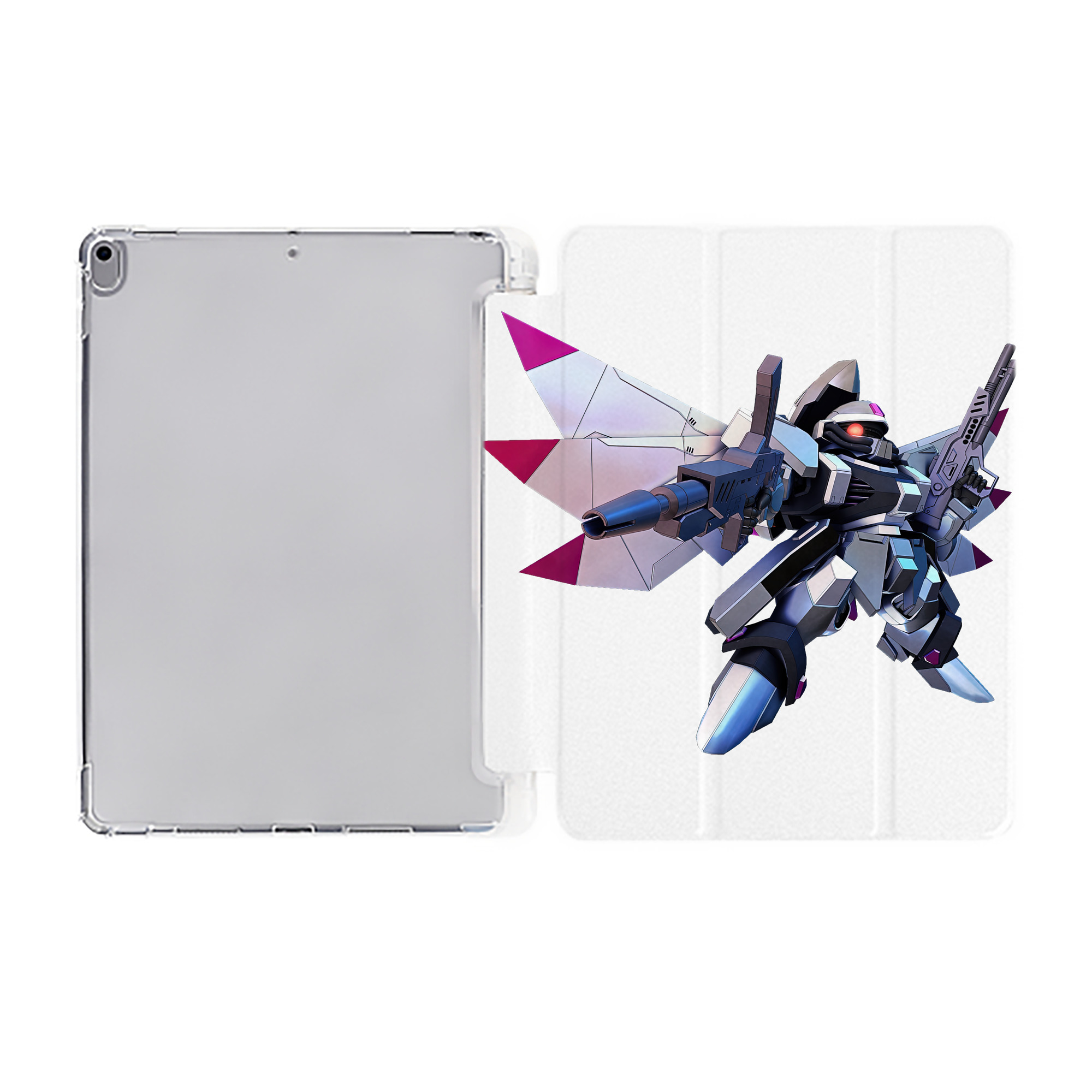 （画像用） 機動戦士ガンダム Mobile Suit Gundam IPad ケース ペン収納付き 三つ折りスタンド PUレザー×シリコン 対応機種9.5/10.5/10.9インチ